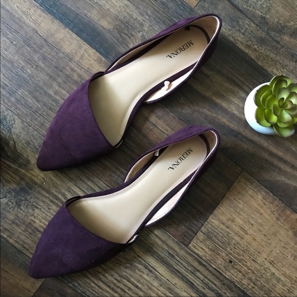 Purple suede flats - Picture 2 of 3